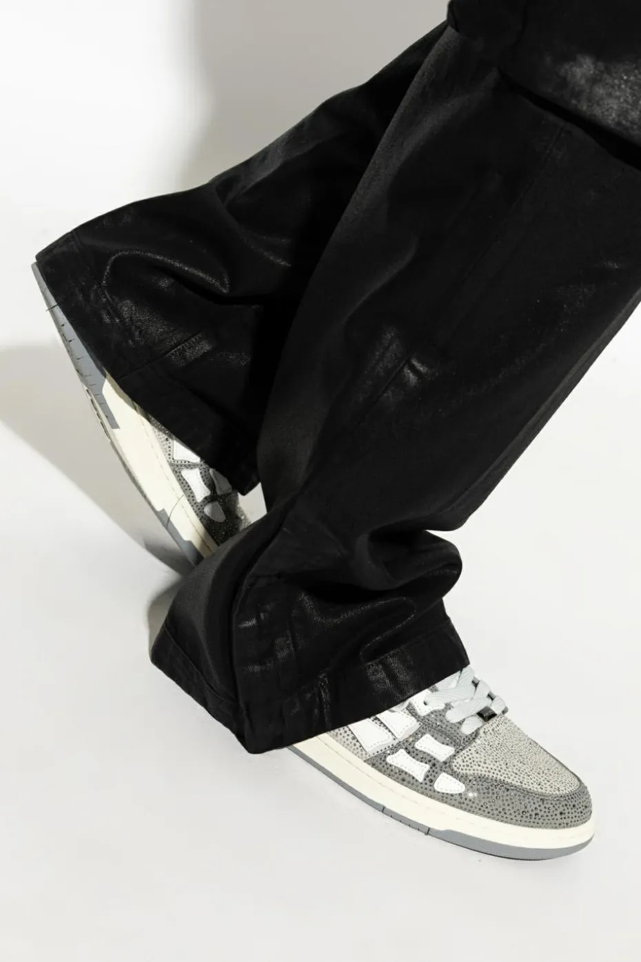 Amiri GREY Sneakers Crystal Skel Top Low