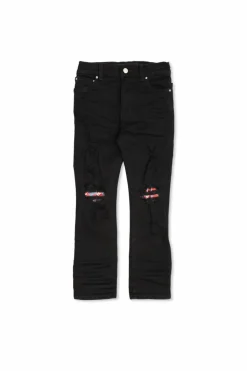 Amiri Kids BLACK Jeans with distressed effect