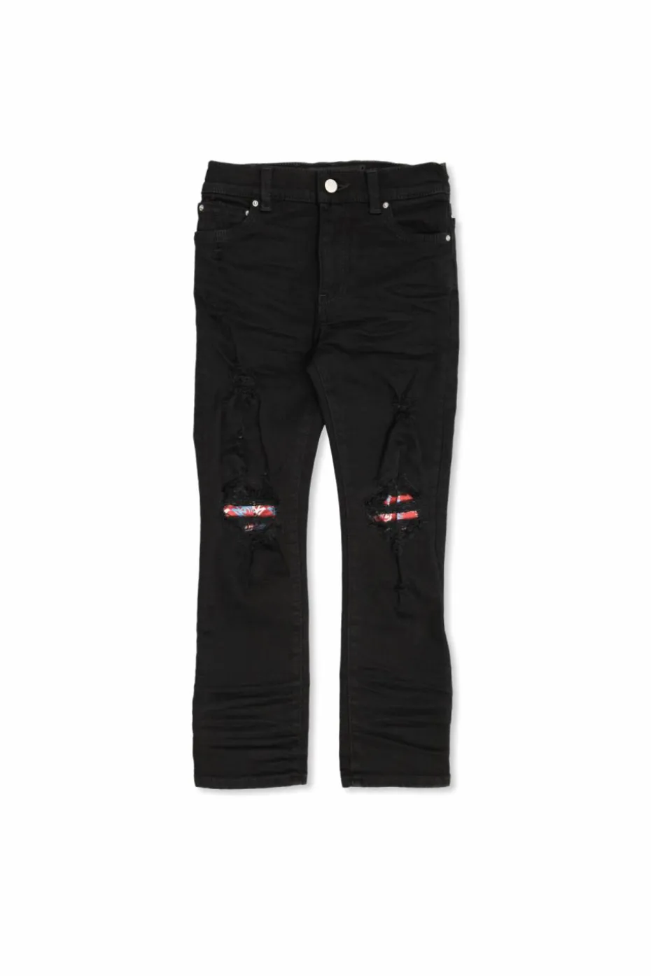 Amiri Kids BLACK Jeans with distressed effect