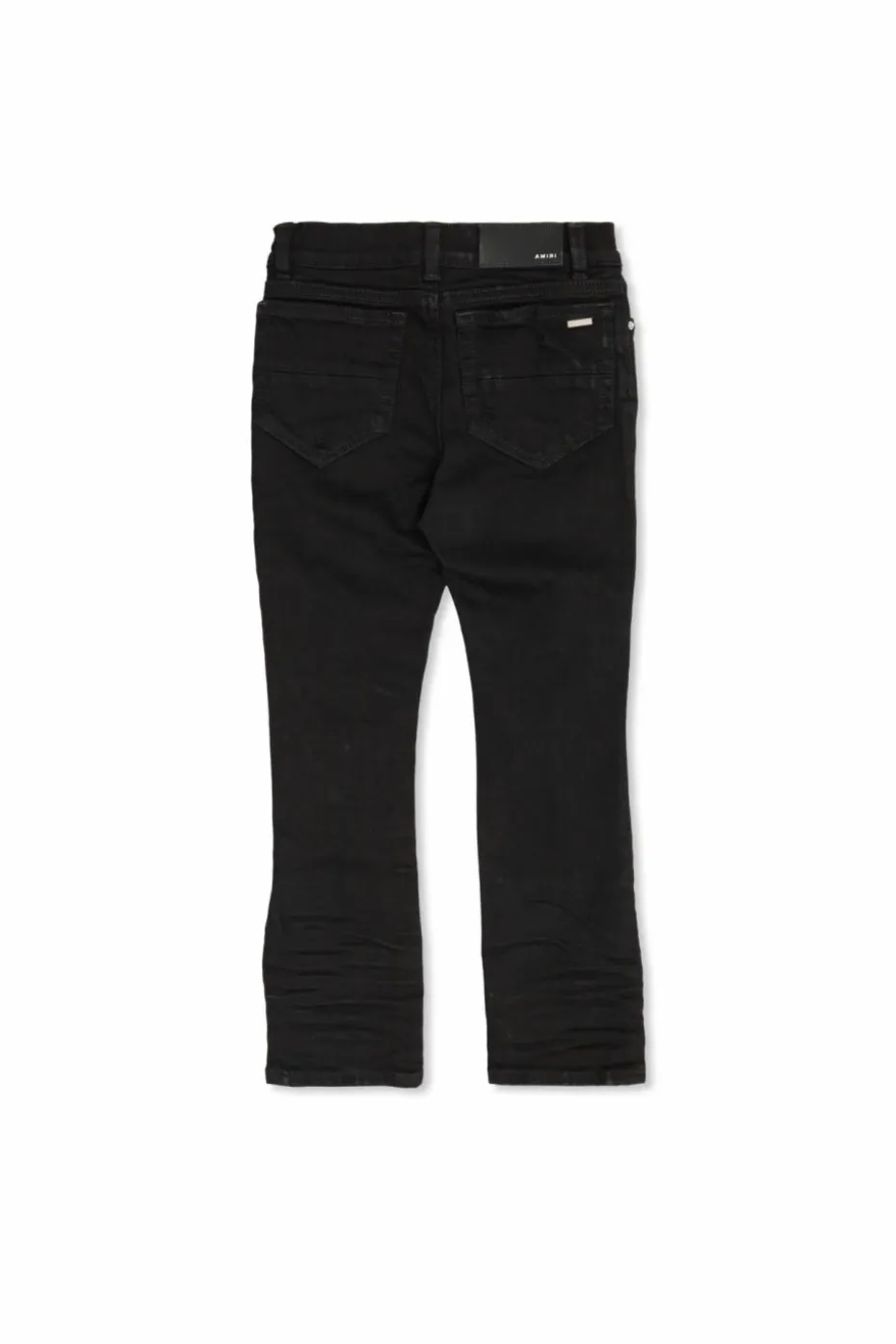 Amiri Kids BLACK Jeans with distressed effect