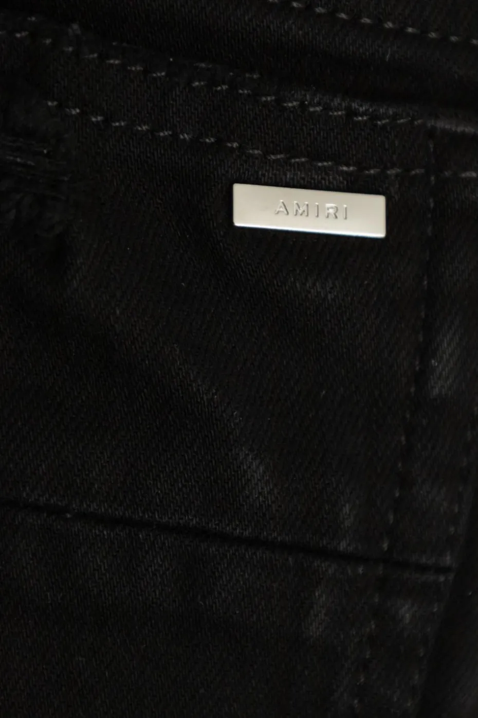 Amiri Kids BLACK Jeans with distressed effect
