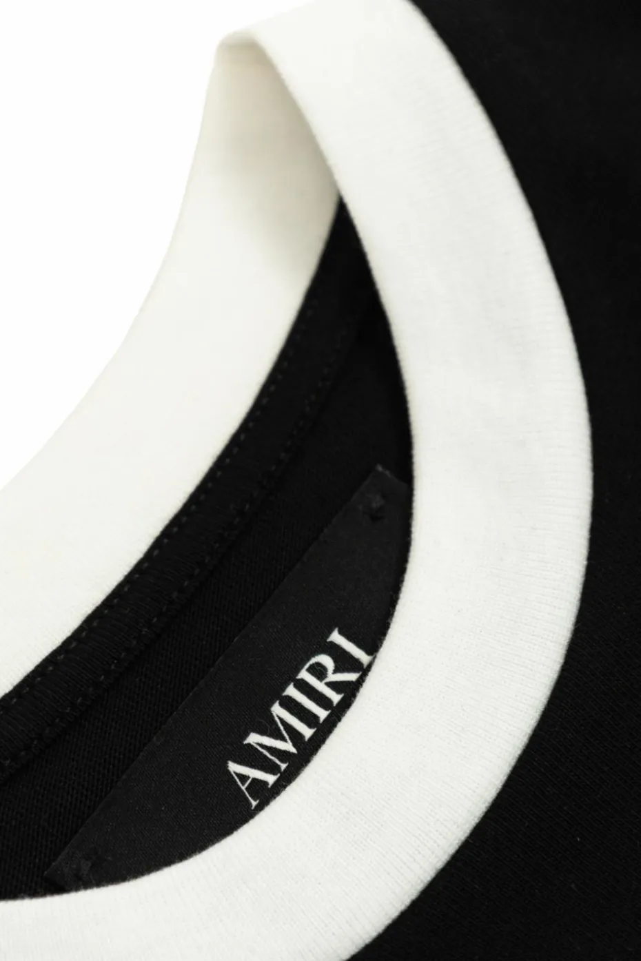 Amiri Kids BLACK T-shirt with velvet finish print