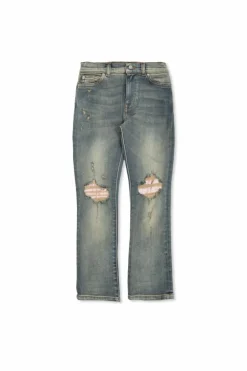 Amiri Kids BLUE Jeans with 'vintage' effect