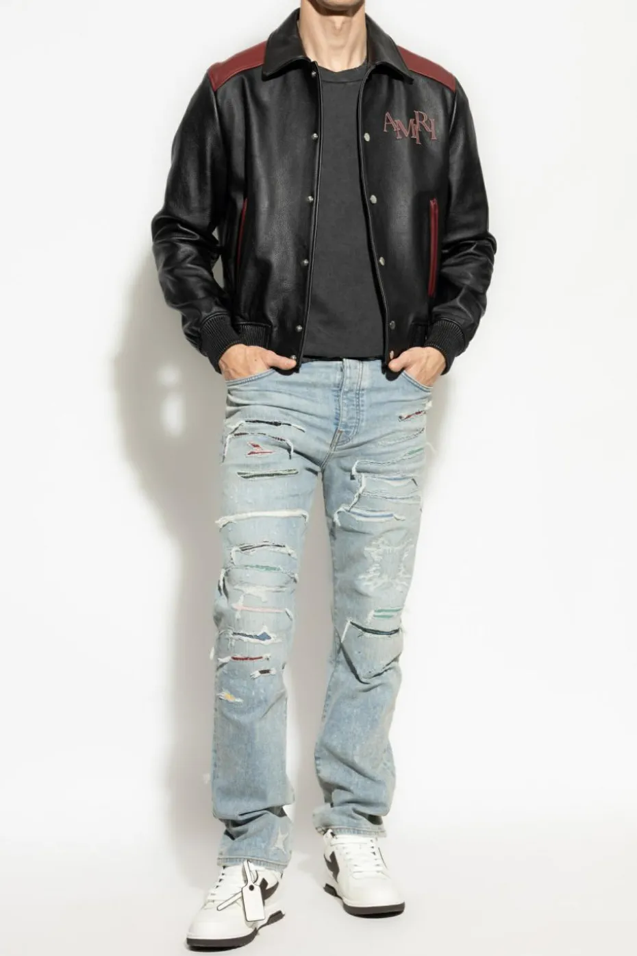 Amiri light blue Jeans with distressed effect