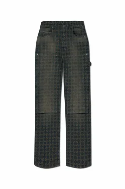 Amiri NAVY BLUE Jeans with logo