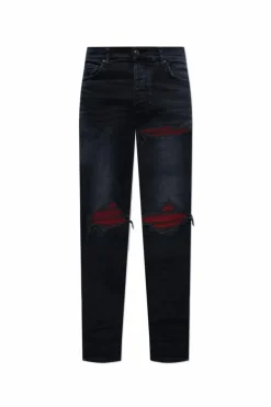 Amiri NAVY BLUE Jeans with vintage effect