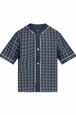 Amiri NAVY BLUE Shirt with logo