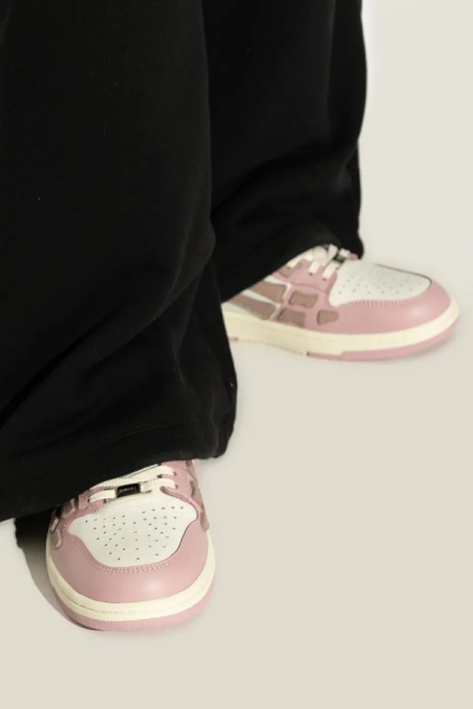 Amiri PINK "Skel Top Low" sports shoes