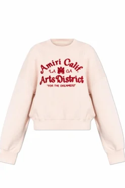 Amiri PINK Sweatshirt with embroidered pattern
