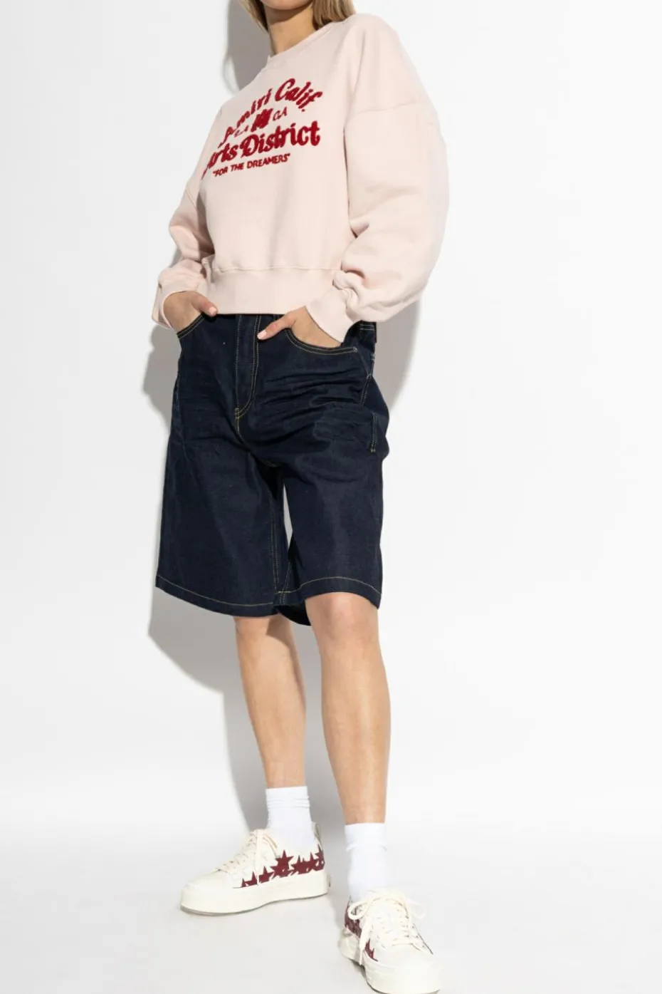 Amiri PINK Sweatshirt with embroidered pattern
