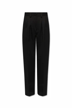 Anine Bing BLACK āCarrieā wool trousers