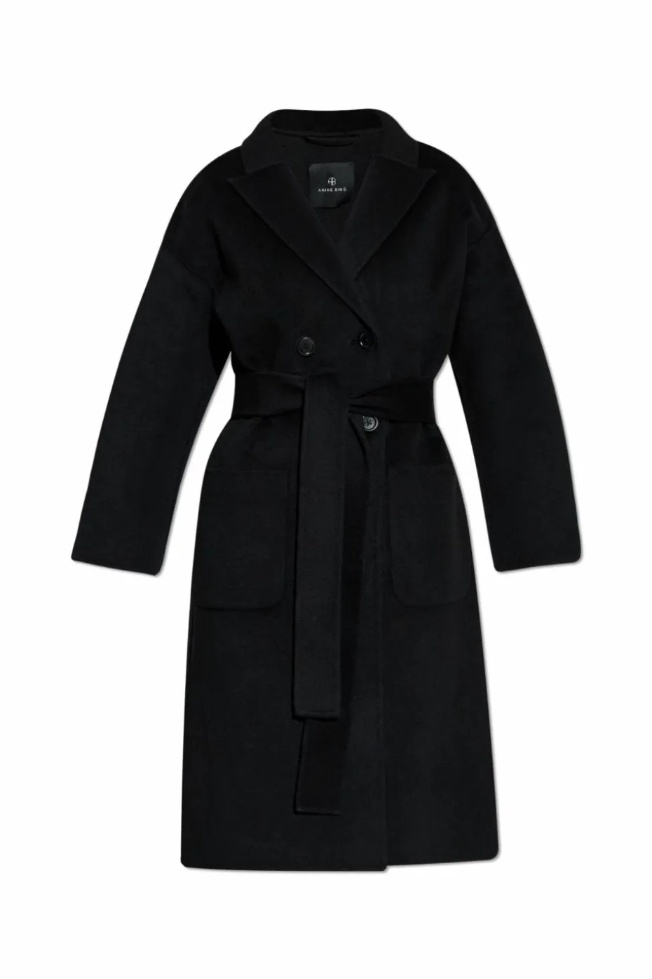 Anine Bing BLACK Double-breasted coat