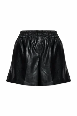 Anine Bing BLACK Kam vegan leather shorts