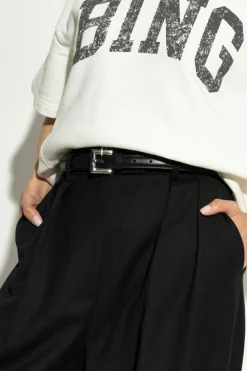 Anine Bing BLACK Leather belt