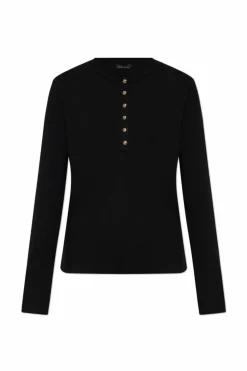 Anine Bing BLACK Ribbed top āAlessiaā