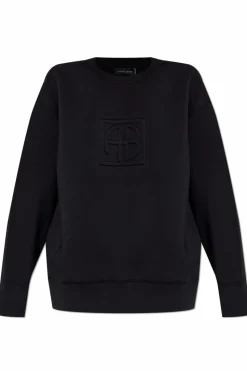 Anine Bing BLACK Sweatshirt with logo