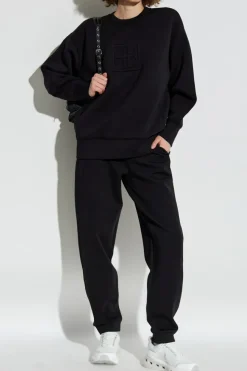 Anine Bing BLACK Sweatshirt with logo