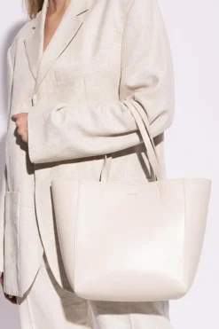 Anine Bing cream 'Elly Small' shopper bag