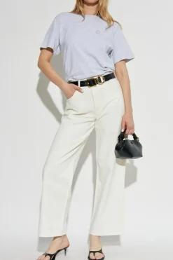 Anine Bing cream Wide-leg jeans