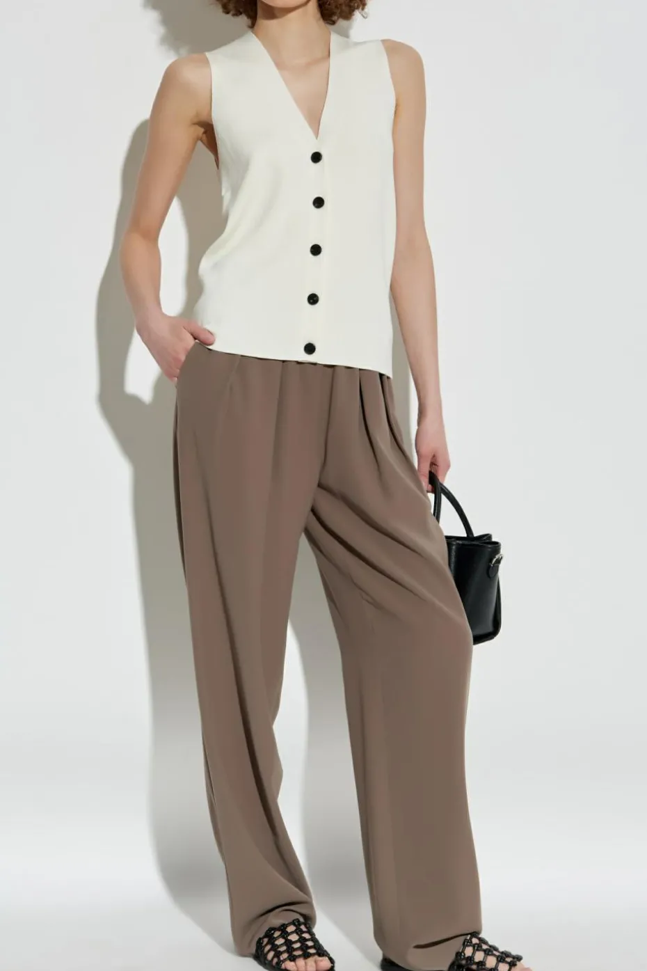 Anine Bing cream Wool vest
