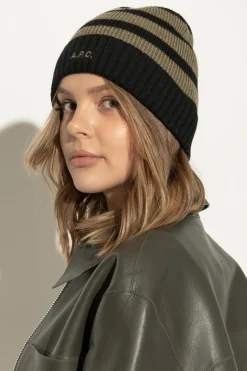 A.P.C. BLACK Cap with logo
