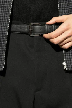 A.P.C. BLACK Leather belt