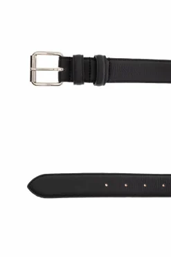 A.P.C. BLACK Leather belt