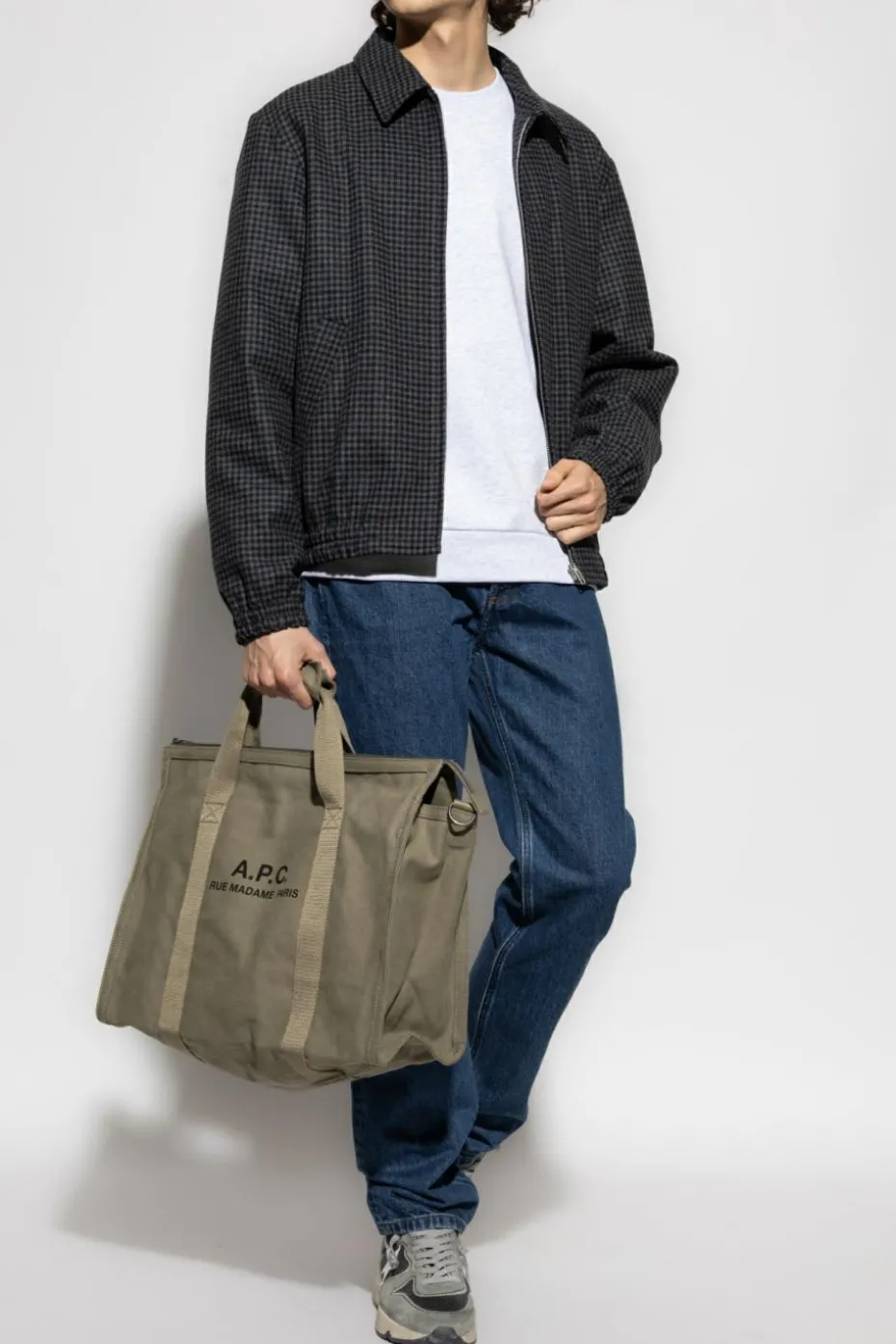 A.P.C. BLACK Plaid pattern jacket