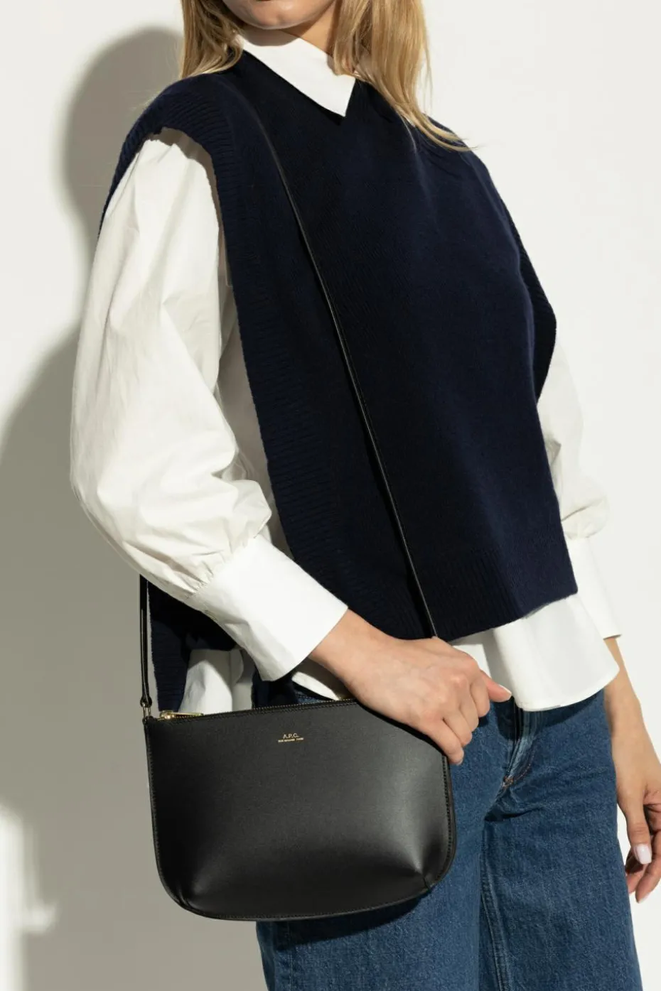 A.P.C. BLACK Shoulder bag `Sarah`