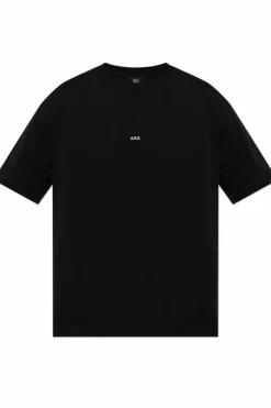 A.P.C. BLACK T-shirt with logo