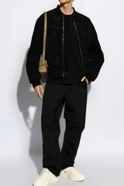 A.P.C. BLACK T-shirt with logo