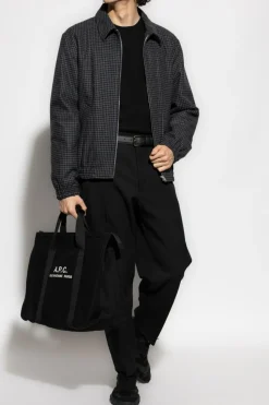 A.P.C. BLACK Wool sweater with logo
