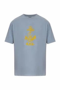 A.P.C. BLUE T-shirt with "Cohbs" print