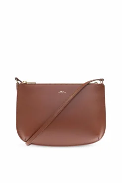 A.P.C. BROWN Shoulder bag `Sarah`