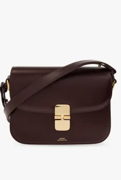 A.P.C. BURGUNDY ‘Grace Small’ shoulder bag