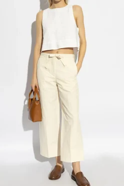 A.P.C. cream Pants with tie