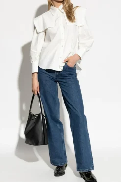 A.P.C. cream Shirt with detachable wide collar