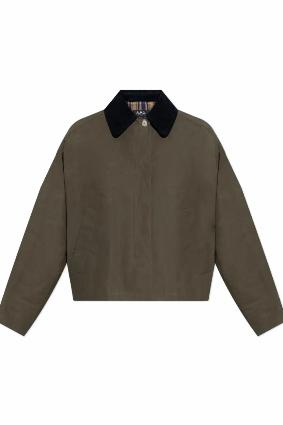 A.P.C. GREEN Jacket with collar