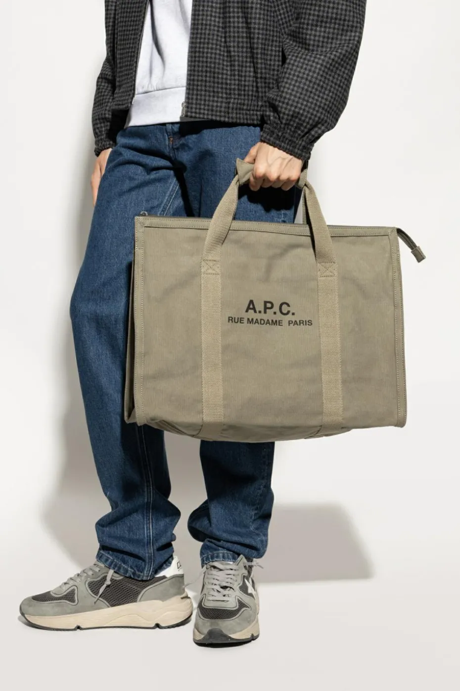 A.P.C. GREEN Shopper bag