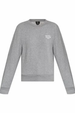 A.P.C. GREY Sweatshirt with embroidered logo