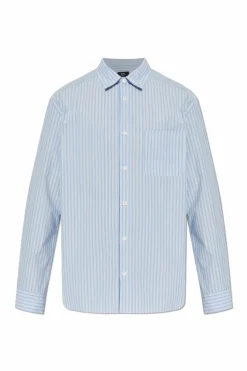 A.P.C. light blue Shirt with stripe pattern