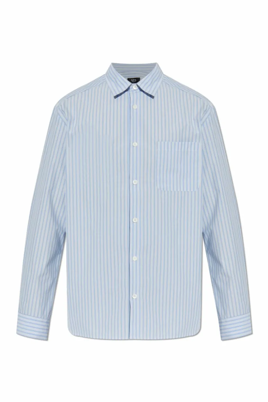 A.P.C. light blue Shirt with stripe pattern