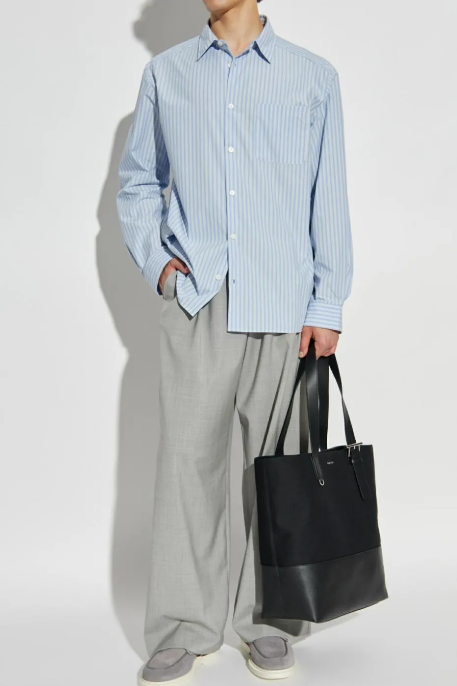 A.P.C. light blue Shirt with stripe pattern