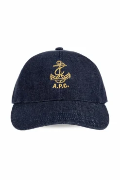 A.P.C. NAVY BLUE Baseball cap