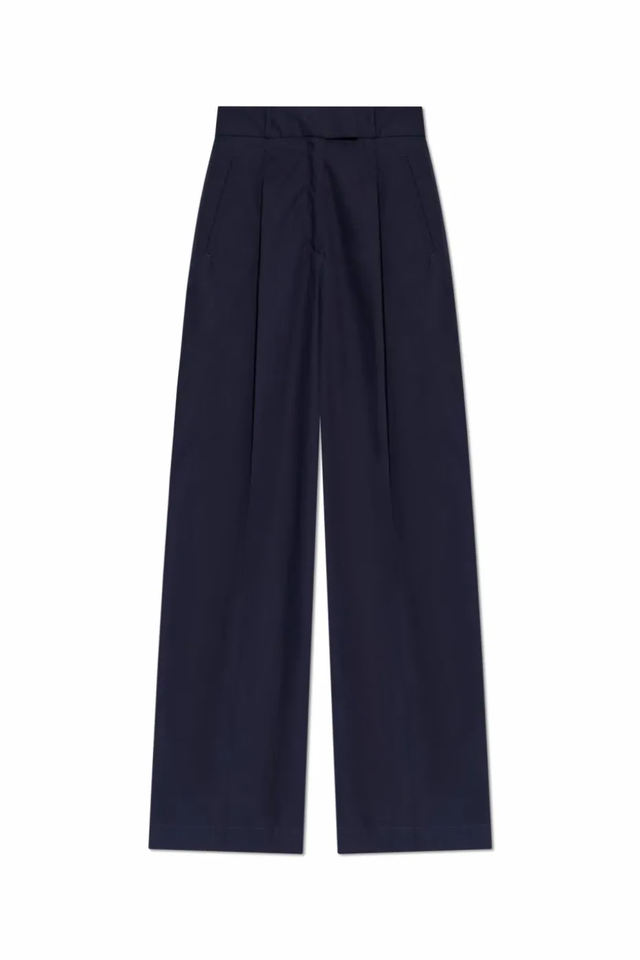 A.P.C. NAVY BLUE High-waisted cotton trousers
