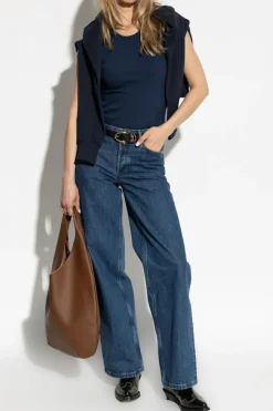A.P.C. NAVY BLUE Straight-leg jeans