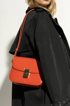 A.P.C. ORANGE 'Grace Small' shoulder bag