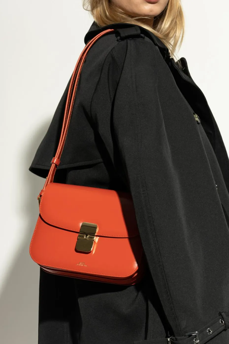 A.P.C. ORANGE 'Grace Small' shoulder bag