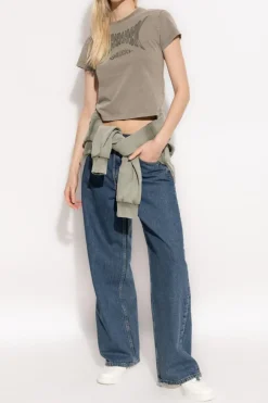 AVAVAV beige T-shirt with logo