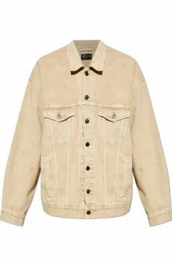 Balenciaga beige Denim jacket with `vintage` effect